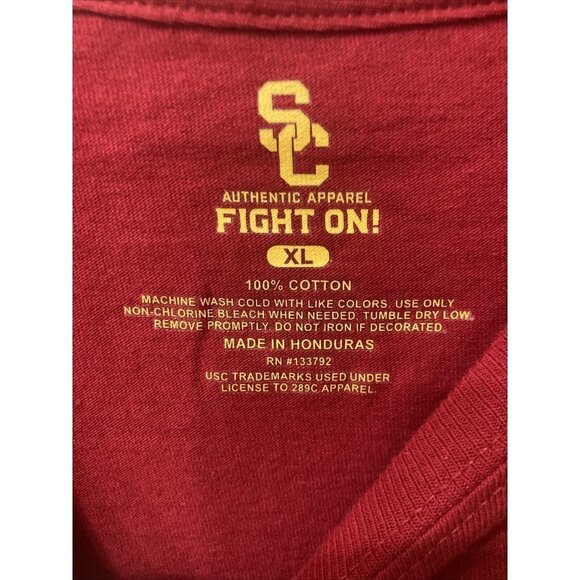 USC Men's Tee Shirt New w tags Authentic Apparel 100% Cotton Casual Activewear - Picture 5 of 7